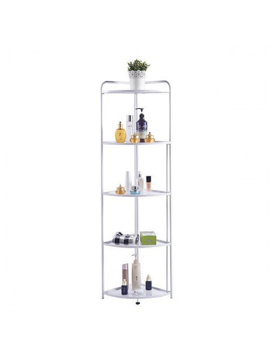 Γωνιακή ραφιέρα πτυσσόμενη με 5 ράφια, λευκή Υ156x35x38εκ. - NEXT 18873-00---2