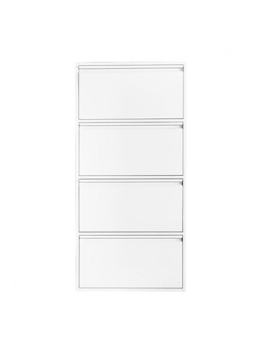 Nextdeco παπουτσοθήκη λευκή μεταλλική με 4 τμήματα Υ137,5x65.5x15,5εκ. - nextdeco 32802-00---2