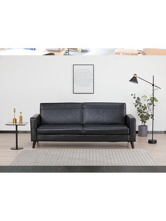 Soho καναπές-κρεβάτι τριθέσιος, τύπου δέρμα, μαύρος Υ81x201x90εκ. - ΝΕΧΤ 18903-09---2 Soho καναπές-κρεβάτι τριθέσιος, τύπου δέρμα, μαύρος Υ81x201x90εκ. - ΝΕΧΤ 18903-09---2