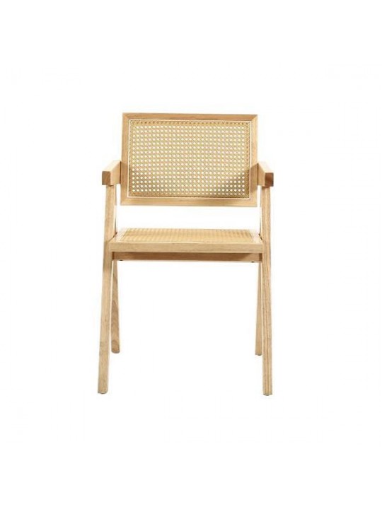 Ξύλινη πολυθρόνα 'Benson'. 'Έδρα και πλάτη από PE Rattan, 49,6x57xΥ80εκ. -  32793------2