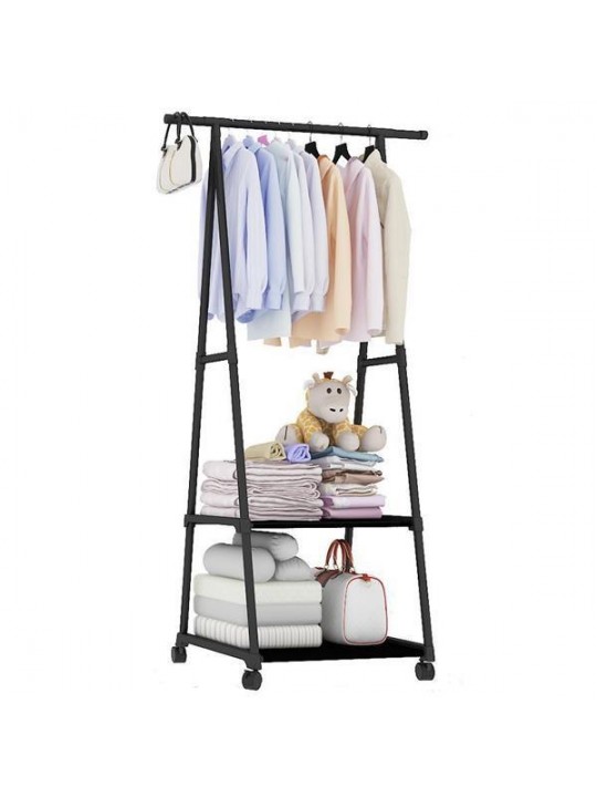 Κρεμάστρα-ράγα ρούχων πλαστική μαύρη Υ160x55x42εκ. - NEXT 35983-09---2