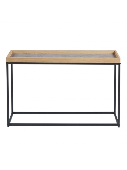 Κονσόλα εισόδου μεταλλική Nextdeco Rubic ξύλινη επιφάνεια βελανιδιάς Υ75x120x30εκ - NEXT 35809------2