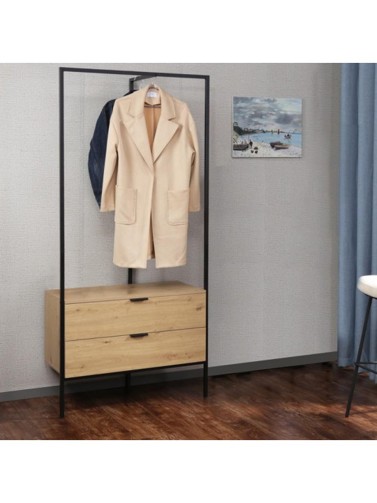 Κρεμάστρα οργάνωσης ρούχων Nextdeco με δύο συρτάρια Υ190x85x45εκ - LANDMEGA 35816------2