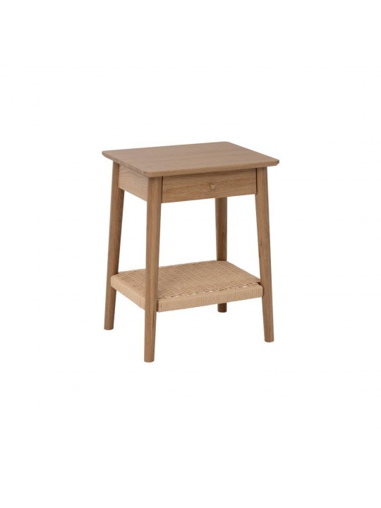 Κομοδίνο Nextdeco από μασίφ ξύλο δρυός και σχοινί Υ65x50x44εκ. -  11132------2