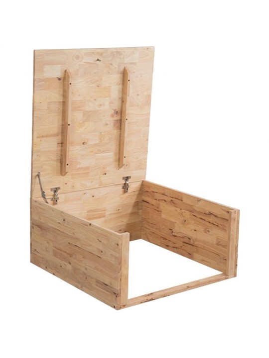 Ξύλινο κουτί με καπάκι Nextdeco Natural Υ39x80x80εκ. -  11736