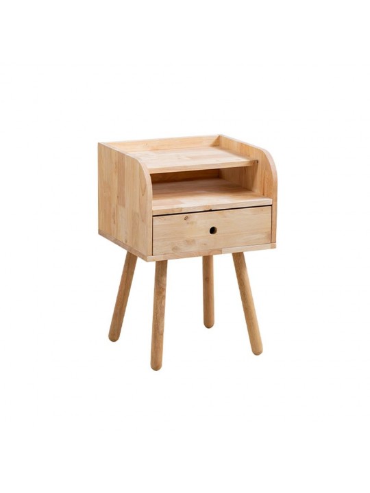 Κομοδίνο Nextdeco Natural μασίφ ξύλο Υ67x45x40εκ. -  11718