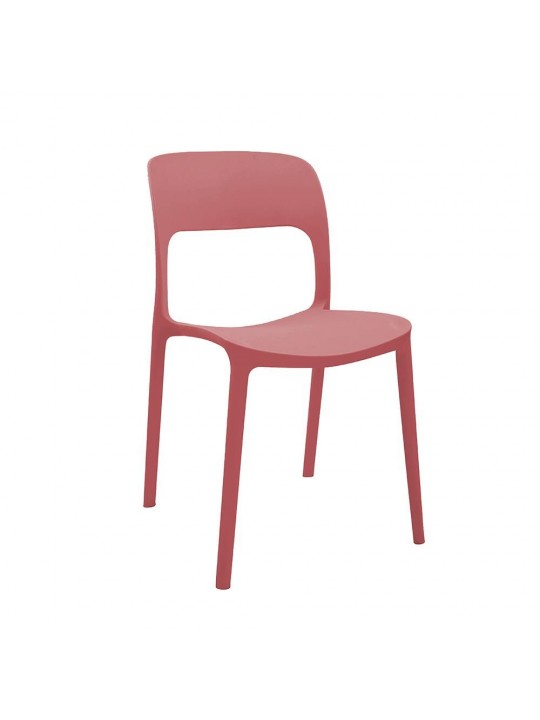 Καρέκλα πλαστική Curves Nextdeco κοραλί PP UV protection Y82,5x41x57 εκ. - nextdeco 11150-02