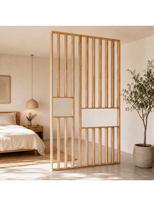 Διαχωριστικό χώρου Nextdeco Natural μασίφ ξύλο Υ240×150×10εκ. -  11743