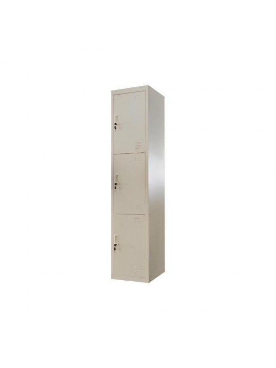 Φοριαμός - Μεταλλική ντουλάπα Nextdeco 3 ντουλάπια με κλειδιά Υ185x38x45εκ βάθος. - nextdeco 32853