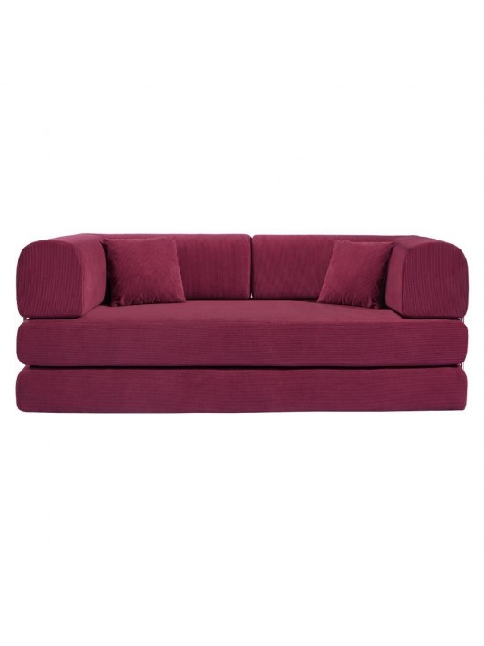 Compressed Nextdeco τριθέσιος καναπές-κρεβάτι μπορντώ 200x100x75εκ. - NEXT 36300-04
