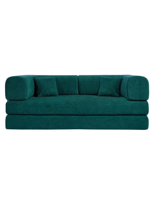 Compressed Nextdeco τριθέσιος καναπές-κρεβάτι πράσινος 200x100x75εκ. - NEXT 36300-05