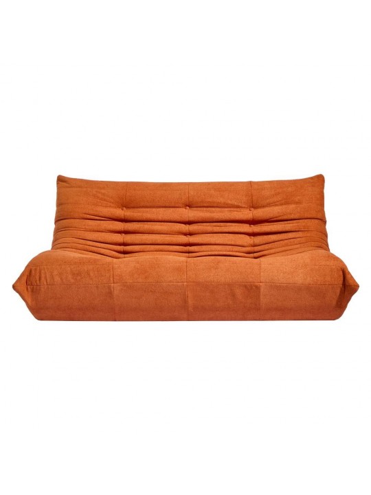 Compressed Nextdeco καναπές τριθέσιος Togo πορτοκαλί Υ70x174x102εκ. - NEXT 36341-13