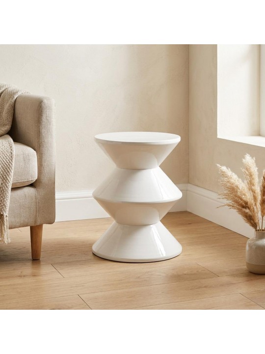 Σκαμπό Nextdeco PP λευκό 36x36xΥ45εκ. - NEXT 36436-00