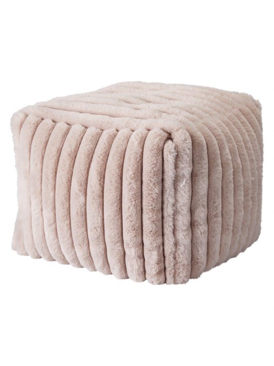 Σκαμπό γούνινο taupe 38x38xΥ28εκ. - KOOPMAN 41560