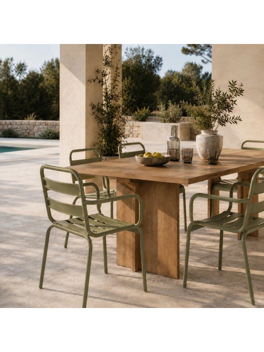 Καρέκλα μεταλλική Nextdeco πράσινη 60x56xΥ83εκ. -  51202-05