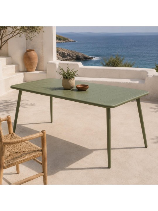 Τραπέζι Nextdeco μεταλλικό πράσινο 140x70xΥ75εκ. -  51205-05
