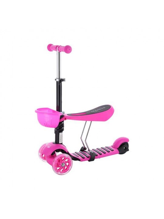 Σκούτερ Παιδικό HLB08 3 σε 1 Ροζ ME LED ΦΩΤΑΚΙΑ NILS EXTREME - 16-51-057