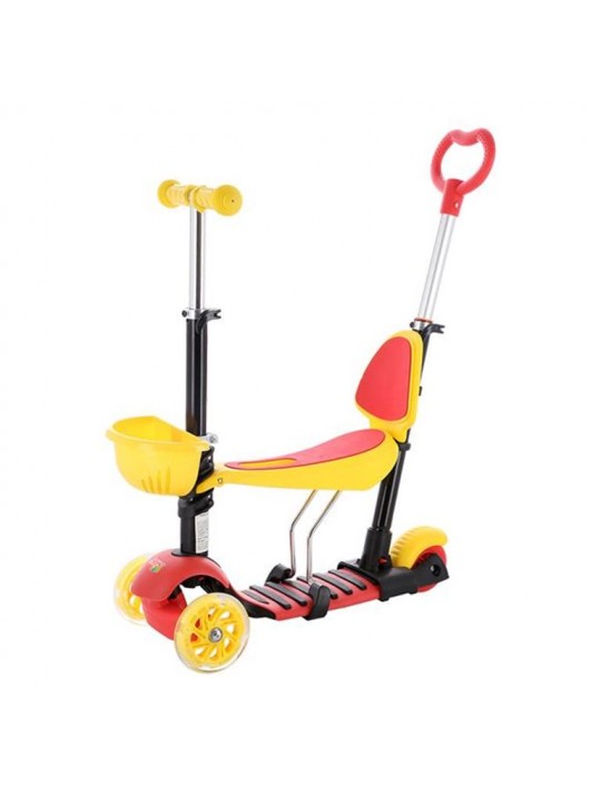 Σκούτερ Παιδικό HLB07 4 in 1 Μαύρο/Κίτρινο/Κόκκινο ME LED ΦΩΤΑΚΙΑ NILS EXTREME - 16-51-053