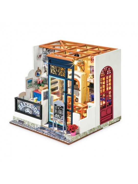 ROBOTIME DIY Nancy’s Bake Shop DG143 Happy Corner DIY Miniature House - RBT DG143