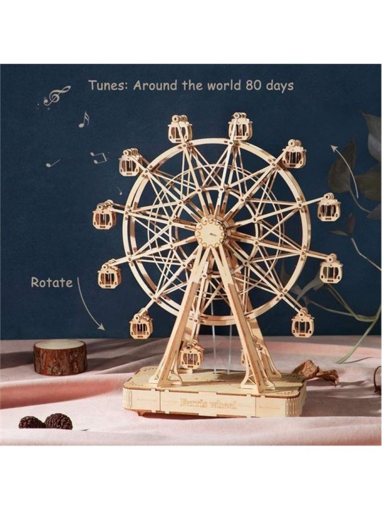 ROBOTIME Ferris Wheel TGN01 Huge Wooden Music Box - RBT TGN01