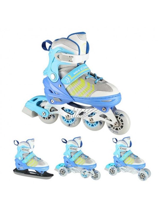 Αυξομειούμενα Roller NH18192 A 4σε1 Μπλε Small(29-33) IN-LINE SKATES/HOCKEY ICE SKATES - 16-21-085