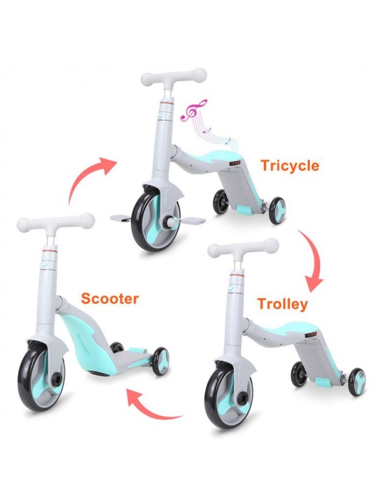 GC SCOOTER FUN HD 868 3 σε 1 Πολυμορφικό Γκρι/Γαλάζιο - GC-HD868BL