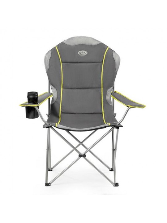 Nils Camp Καρέκλα Παραλίας NC3080 Γκρι/Λαχανί - 15-03-205