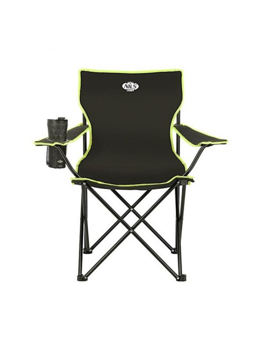 NILS CAMP Καρέκλα Καμπινγκ NC3044 Μαυρη/Λαχανί - 15-03-198