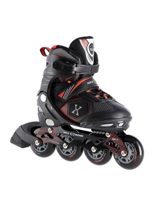Αυξομειούμενα Πατίνια Roller NA 9080 Μαύρο/Κόκκινο IN-LINE SKATES NILS EXTREME Small(31-34) - 16-01-116