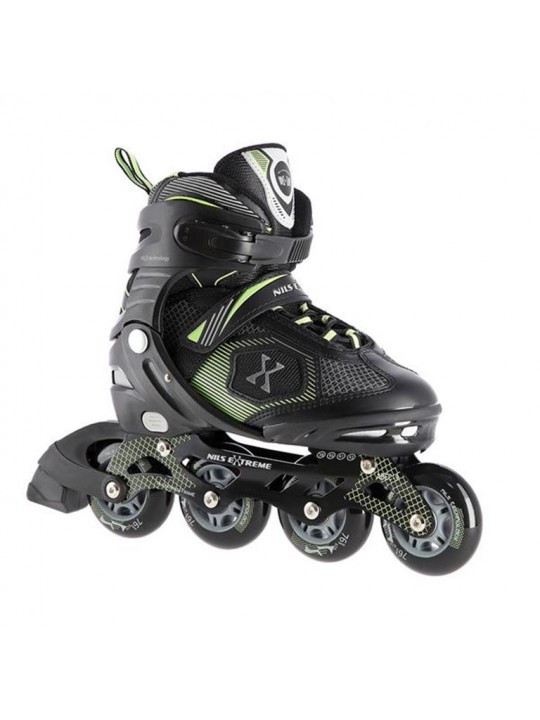 Αυξομειούμενα Πατίνια Roller NA 9080 Μαύρο/Πράσινο IN-LINE SKATES NILS EXTREME Large(39-42) - 16-01-121