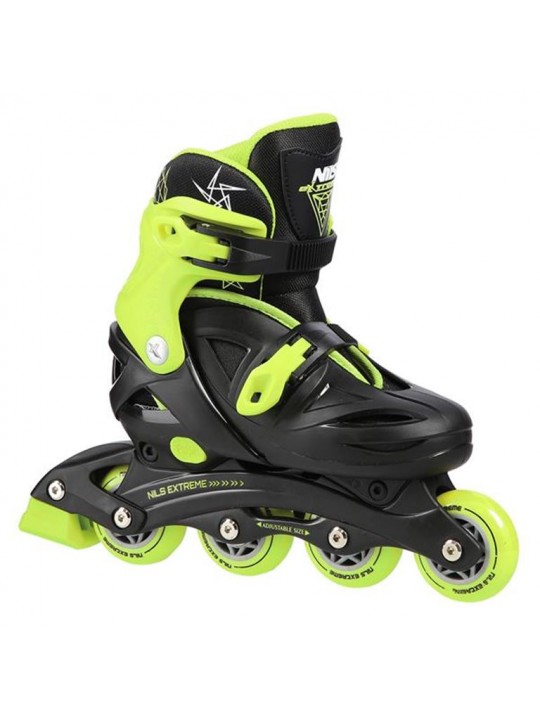 Αυξομειούμενα Πατίνια Roller NJ/NA 0321 Μαύρο/Λαχανί IN-LINE SKATES NILS EXTREME Medium (31-35) - 16-01-008