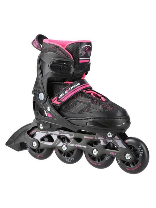 Αυξομειούμενα Πατίνια Roller NA 11002 Μαύρο/Ροζ IN-LINE SKATES NILS EXTREME Medium(35-38) - 16-01-110