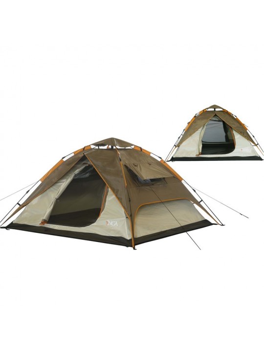 Σκηνή Camping 4 Ατόμων INCA Harmonia Καφέ - 0600-002-7