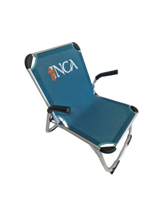 Καρέκλα Παραλίας Αλουμινίου INCA Textilene 2x1 ΨΗΛΗ Μπλε KING SIZE 58x63x62cm - 0700-002-1
