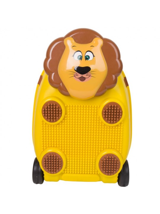 Παιδική Βαλίτσα Zoolittle Trolly Lion Καφέ με Τουβλάκια - ZOO-1708