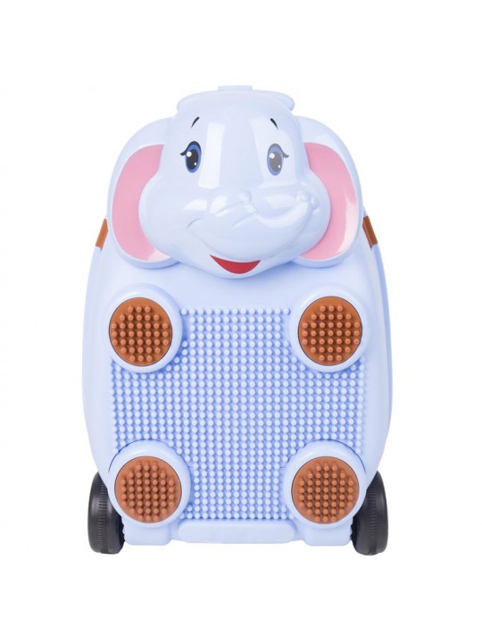 Παιδική Βαλίτσα Zoolittle Trolly Elephant Μπλε με Τουβλάκια - ZOO-1710