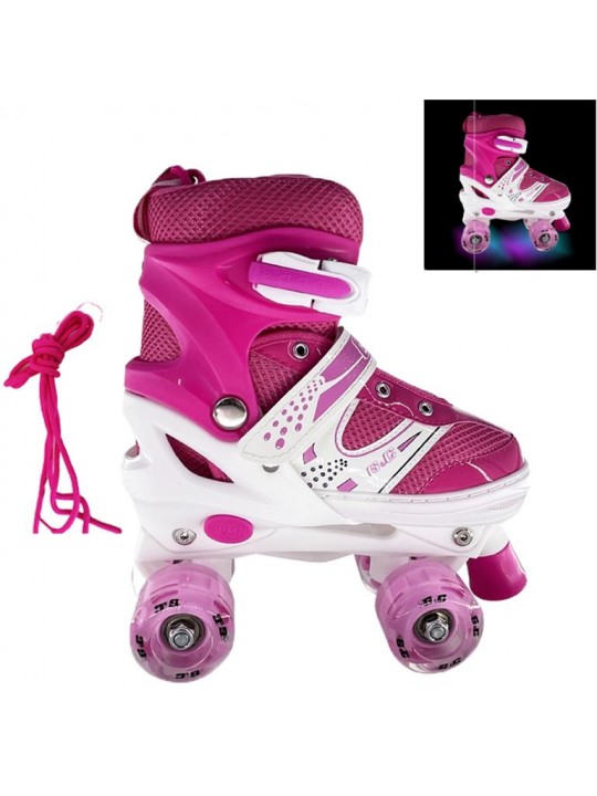 Αυξομειούμενα Πατίνια Roller GC SK3 Quad Ροζ  - Medium (35-38) - 10-02-002