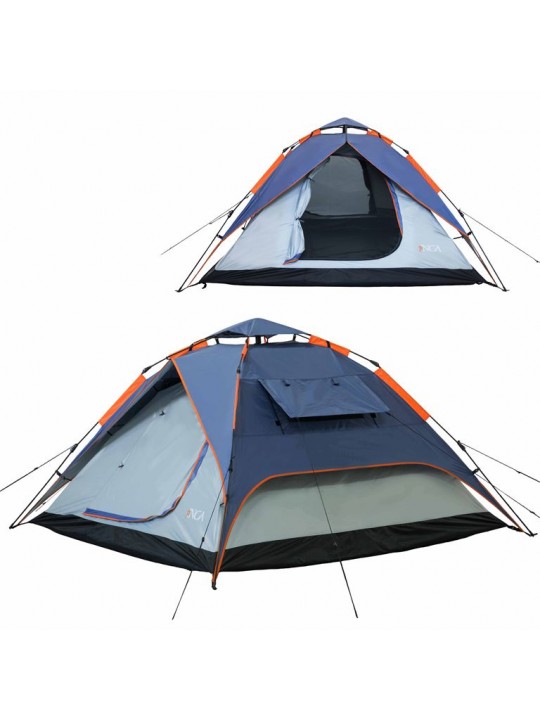 Σκηνή Camping 4 Ατόμων INCA Harmonia Μπλε με ύφασμα Oxford - 0600-002-1