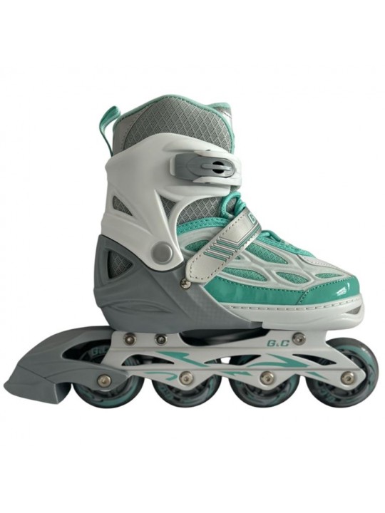 Αυξομειούμενα Πατίνια Roller GC BW 188 Γκρι/Μπλε IN-LINE SKATES Small(31-34) - 10-00-007