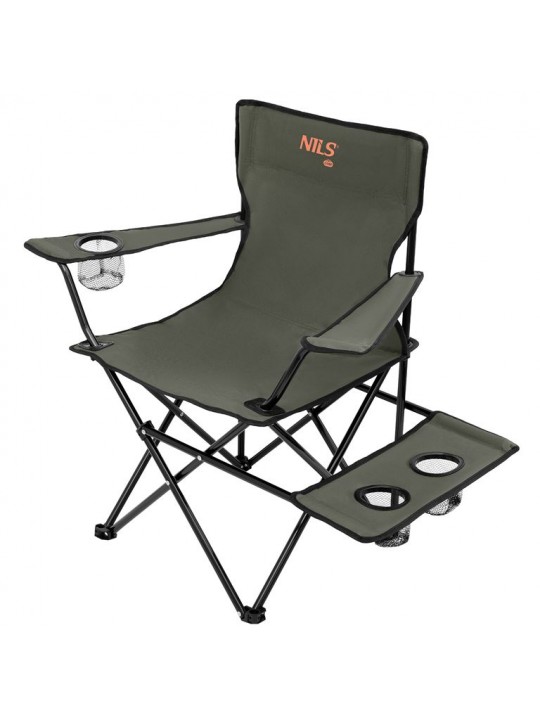 NILS CAMP Καρέκλα Καμπινγκ/Hiking Πτυσσόμενη με Βάση NC3301 Χακί - 15-03-302