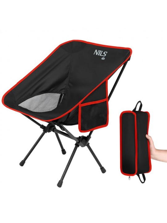 Καρέκλα Παραλίας NILS CAMP NC3320 ULTRA LIGHT Μαύρο/Κόκκινο - 15-03-316