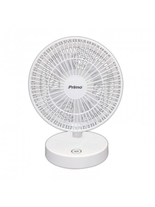 Ανεμιστήρας Mini PRMF-80421 Primo 7'' 17εκ. Επαναφoρτιζόμενος Με USB Λευκός