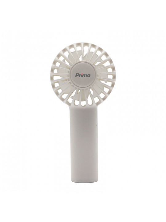 Ανεμιστήρας Mini Χειρός PRMF-80689 Primo 2.5'' 6cm Λευκός Επαναφορτιζόμενος