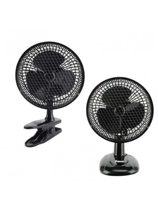 Ανεμιστήρας Επιτραπέζιος PRTF-80540 2σε1 6'' 15εκ. Μαύρος