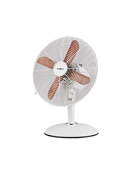 Ανεμιστήρας Επιτραπέζιος PRΤF-80621 Primo 12'' 30εκ. Λευκό - Ξύλο