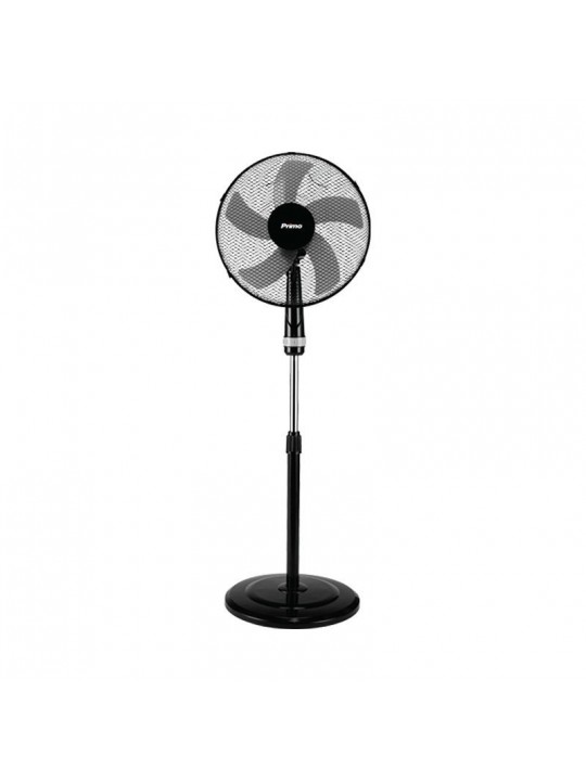 Ανεμιστήρας Ορθοστάτης 16'' 40CM PRSF-80448 Primo Μαύρος-Γκρι 5Φτερά 50W