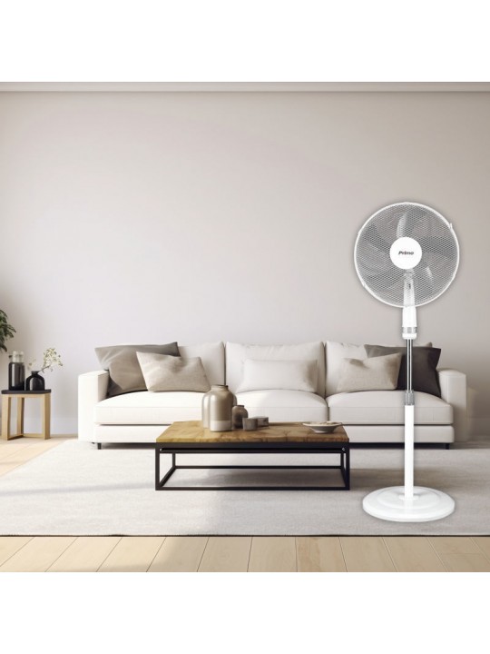 Ανεμιστήρας Ορθοστάτης PRSF-80446 Primo 16'' 40εκ. Λευκό - Γκρι