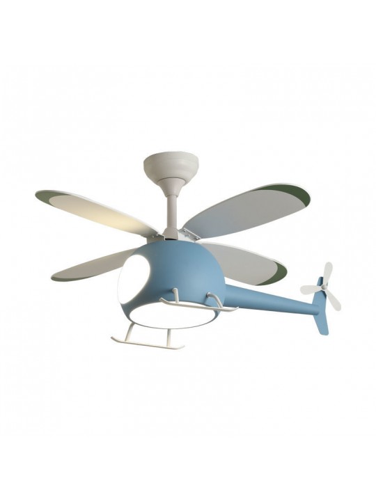 Ανεμιστήρας Οροφής Helicopter PRCF-80678 Primo Kids Series DC 98εκ. Με Τηλεχειριστήριο LED 4Φτερά Μπλέ