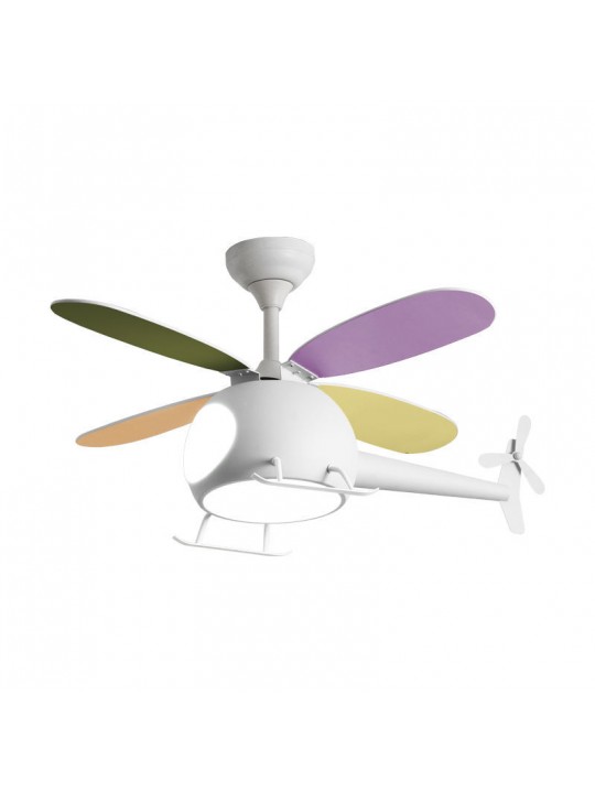Ανεμιστήρας Οροφής Helicopter PRCF-80679 Primo Kids Series DC 98εκ. Με Τηλεχειριστήριο LED 4Φτερά Λευκός