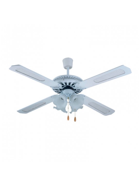 Ανεμιστήρας Οροφής PRCF-80278 Primo 52'' 130εκ. 4Φώτα 4Φτερά Λευκός